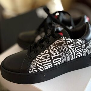 Moschino Black and White Sneakers